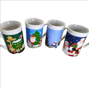 Royal Norfolk Christmas Mugs Set of 4 Vintage